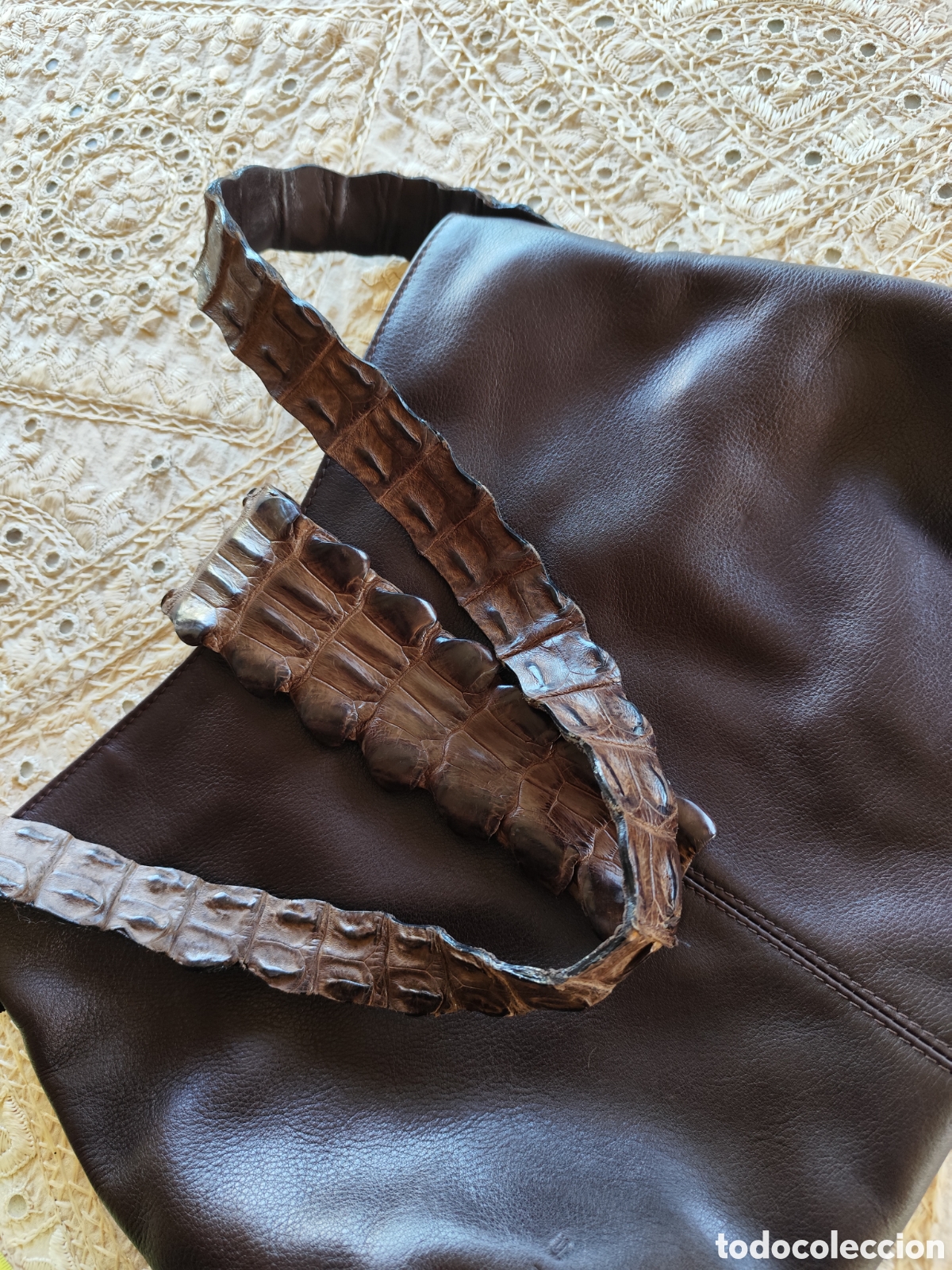 Segunda mano: Bolso Zeus piel y cocodrilo - Foto 2