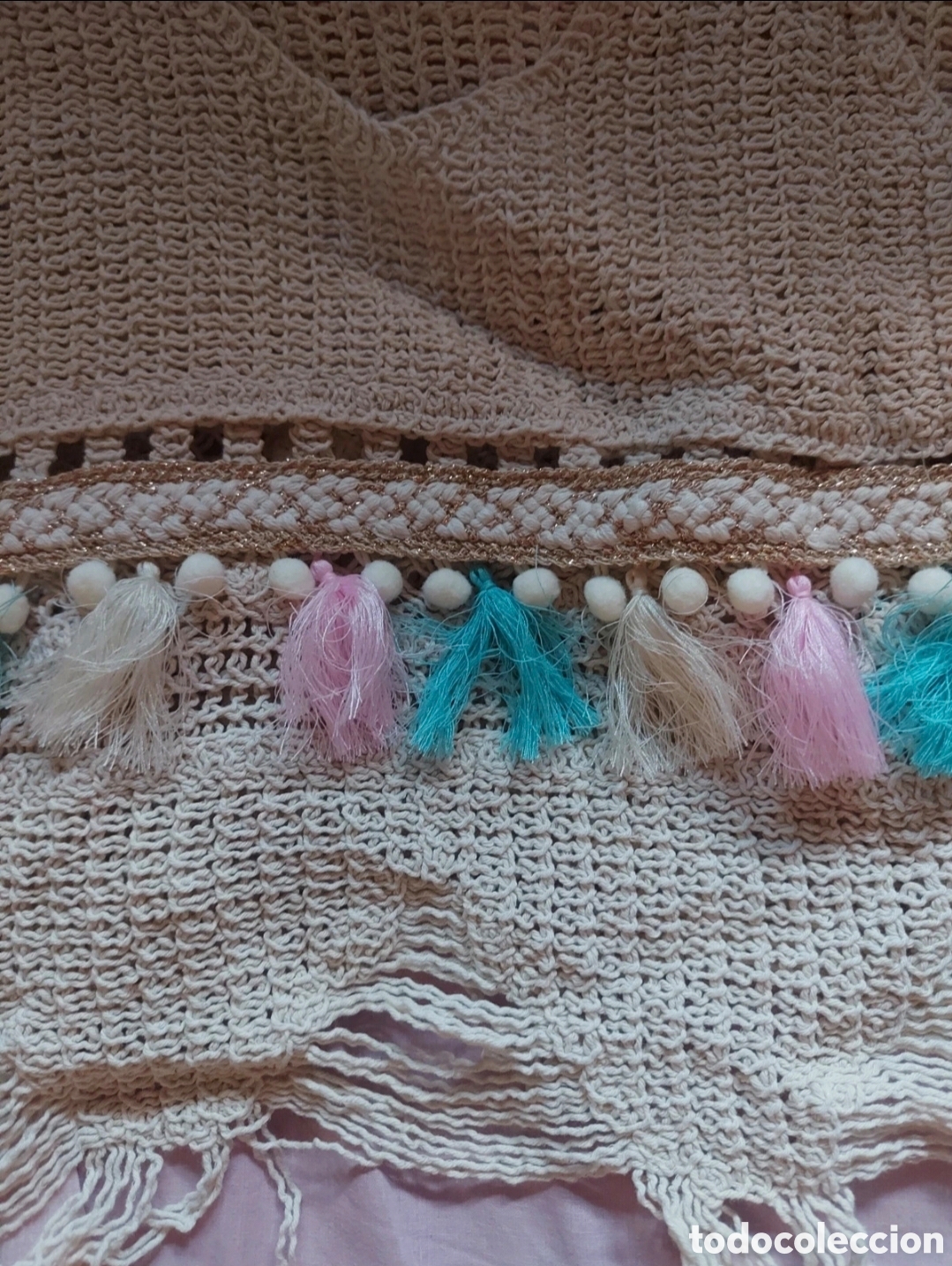 Segunda mano: Crop top crochet con flecos - Foto 2