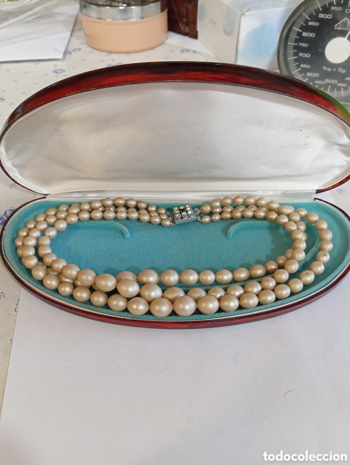 Segunda mano: CAJA DE JOYER&Iacute;A CON COLLAR PERLAS - Foto 1