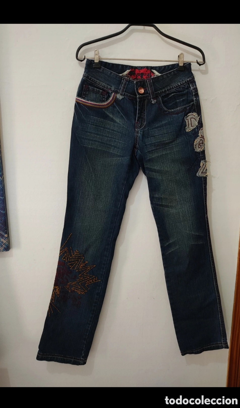 Segunda mano: Vaqueros Rectos para mujer talla S marca Desigual - Foto 2