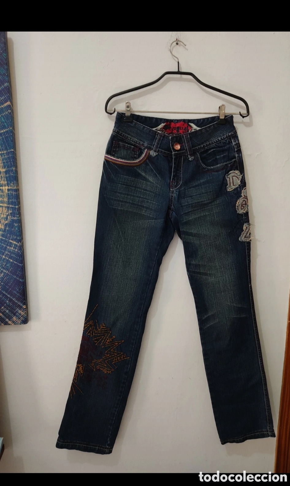 Segunda mano: Vaqueros Rectos para mujer talla S marca Desigual - Foto 1