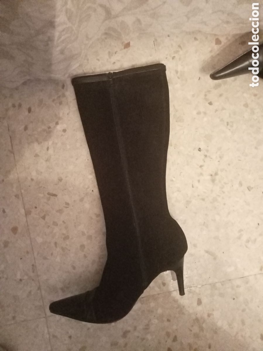 Segunda mano: Botas ante negro tac&oacute;n 8,5cm. - Foto 2