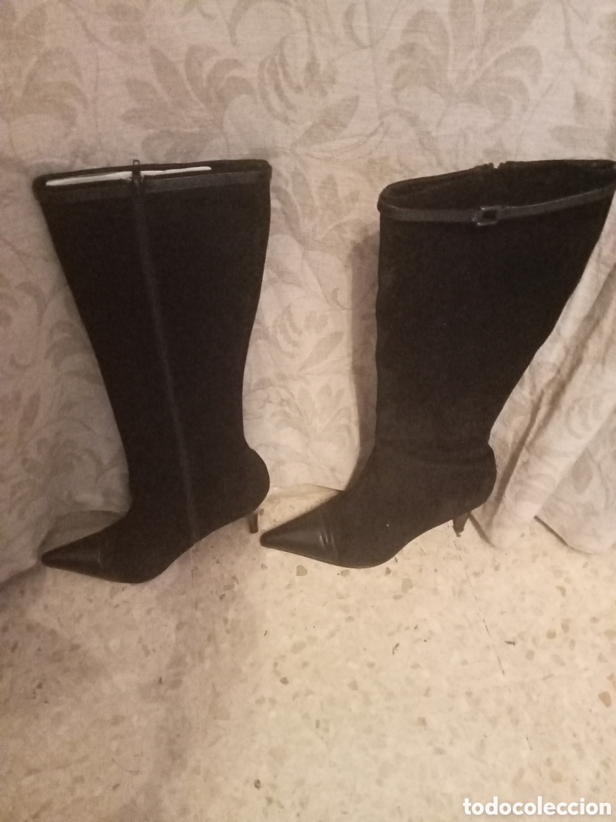 Segunda mano: Botas ante negro tac&oacute;n 8,5cm. - Foto 1
