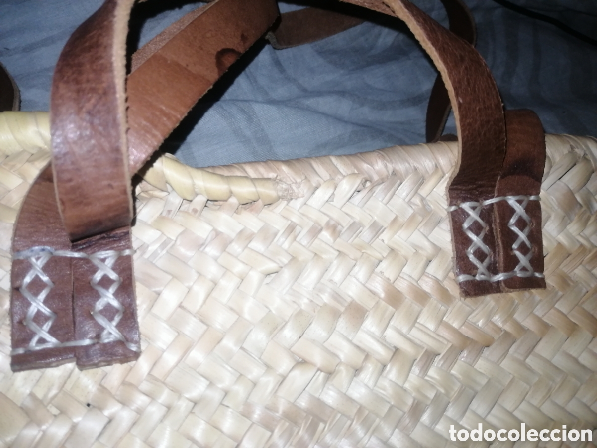 Segunda mano: Bolsa de playa de mimbre beige - Foto 6