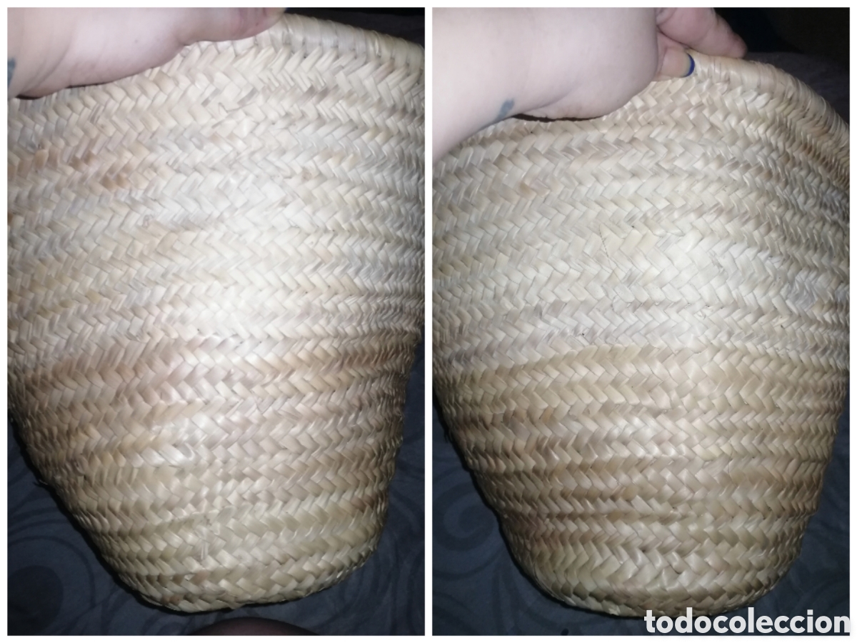 Segunda mano: Bolsa de playa de mimbre beige - Foto 8