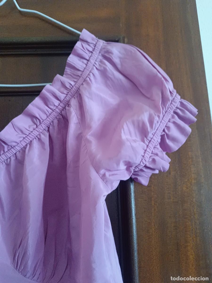 Segunda mano: Blusa seda y algod&oacute;n lila - Foto 2