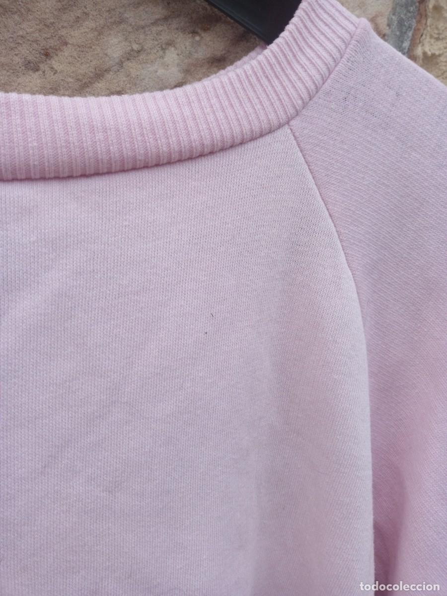 Segunda mano: Sudadera ochentera algod&oacute;n, rosa palo. Talla M - Foto 7