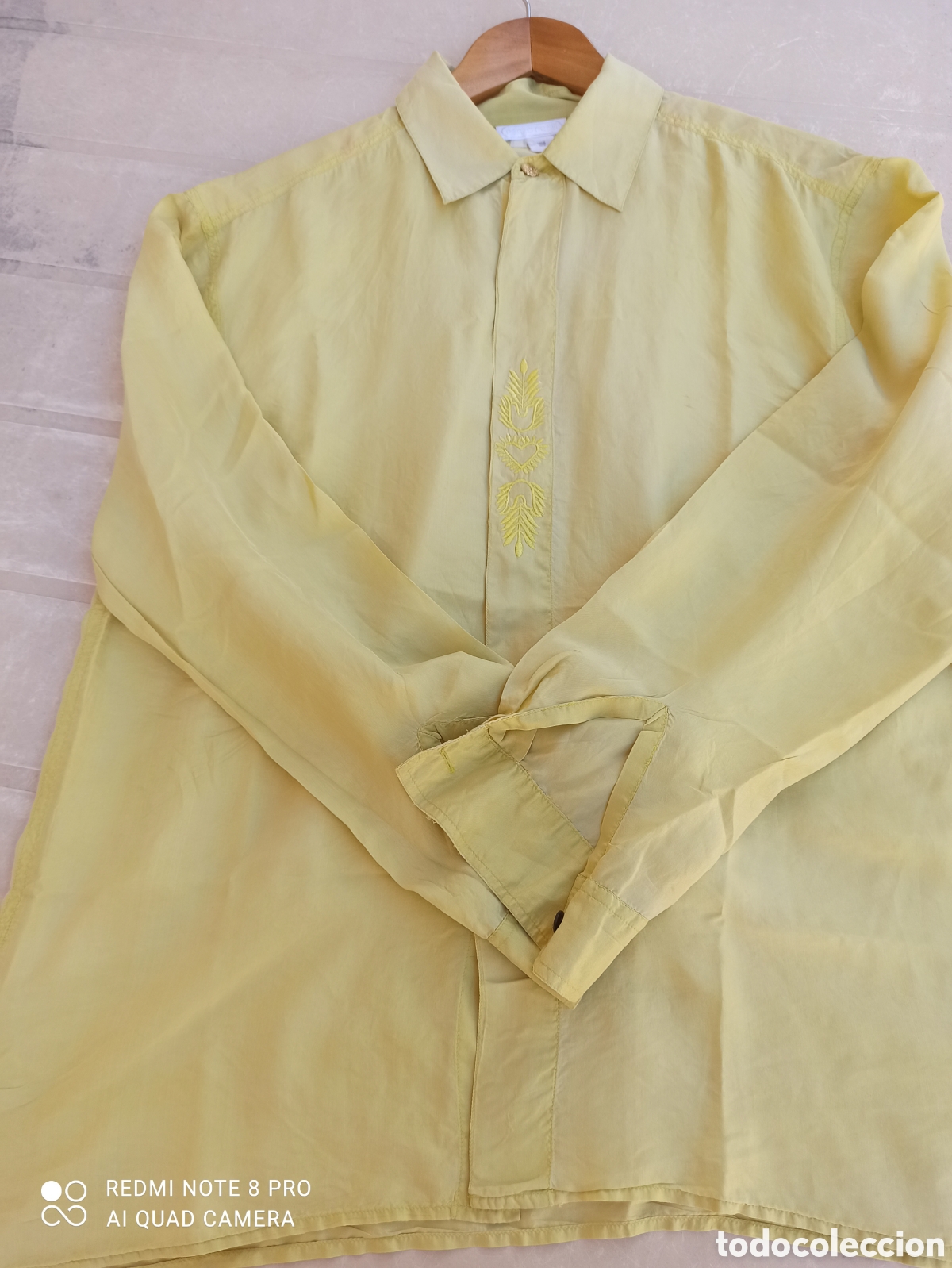 Segunda mano: Blusa 100 % seda. Color pistacho - Foto 6