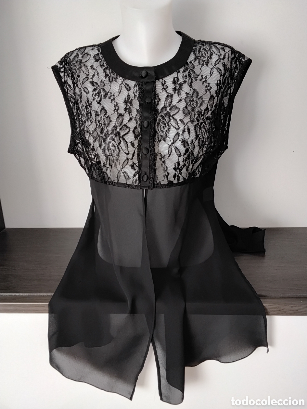 Segunda mano: Blusa Transparente y encaje - Foto 1