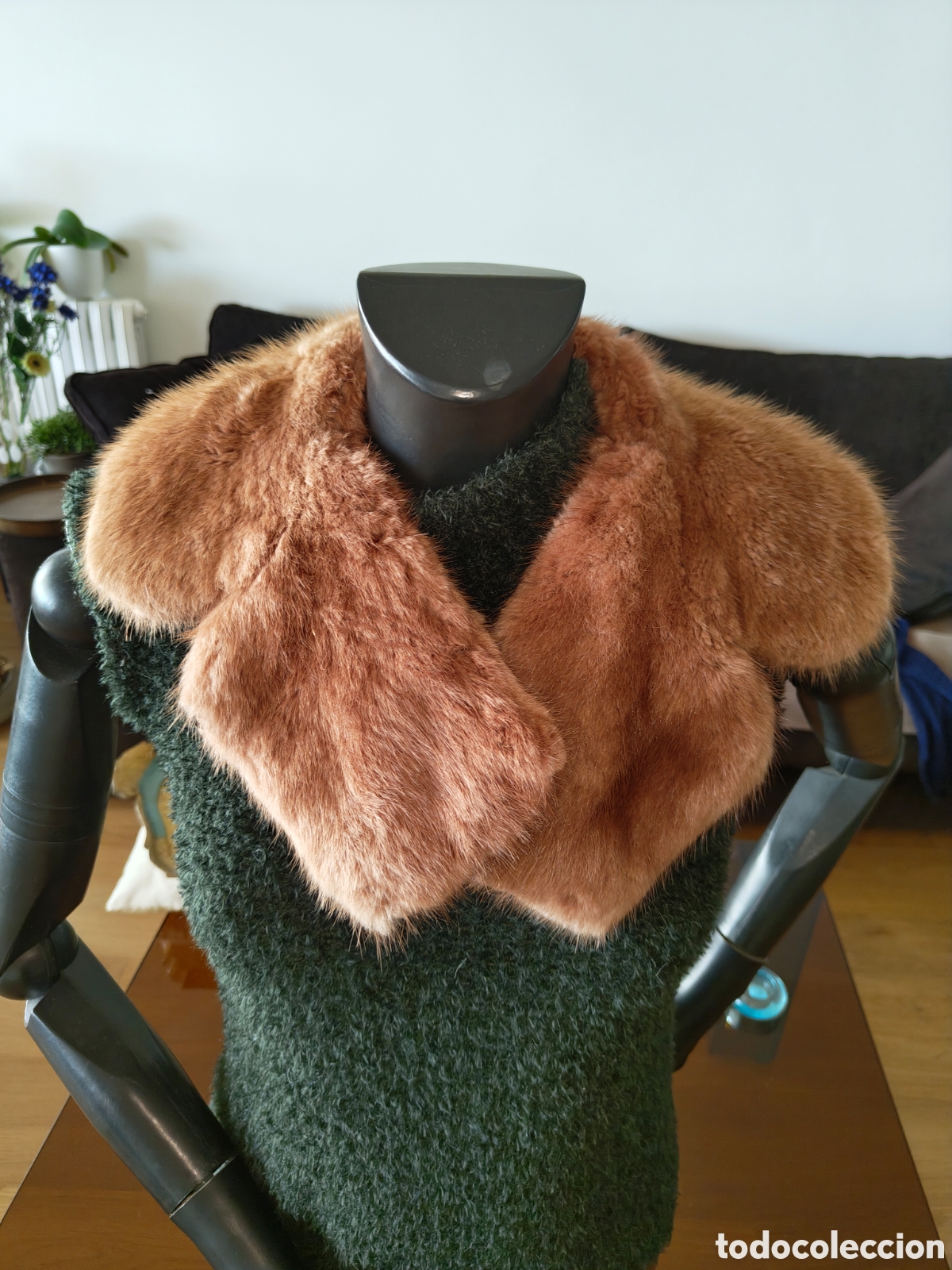 Segunda mano: Cuello de piel marr&oacute;n claro muy suave - Foto 7