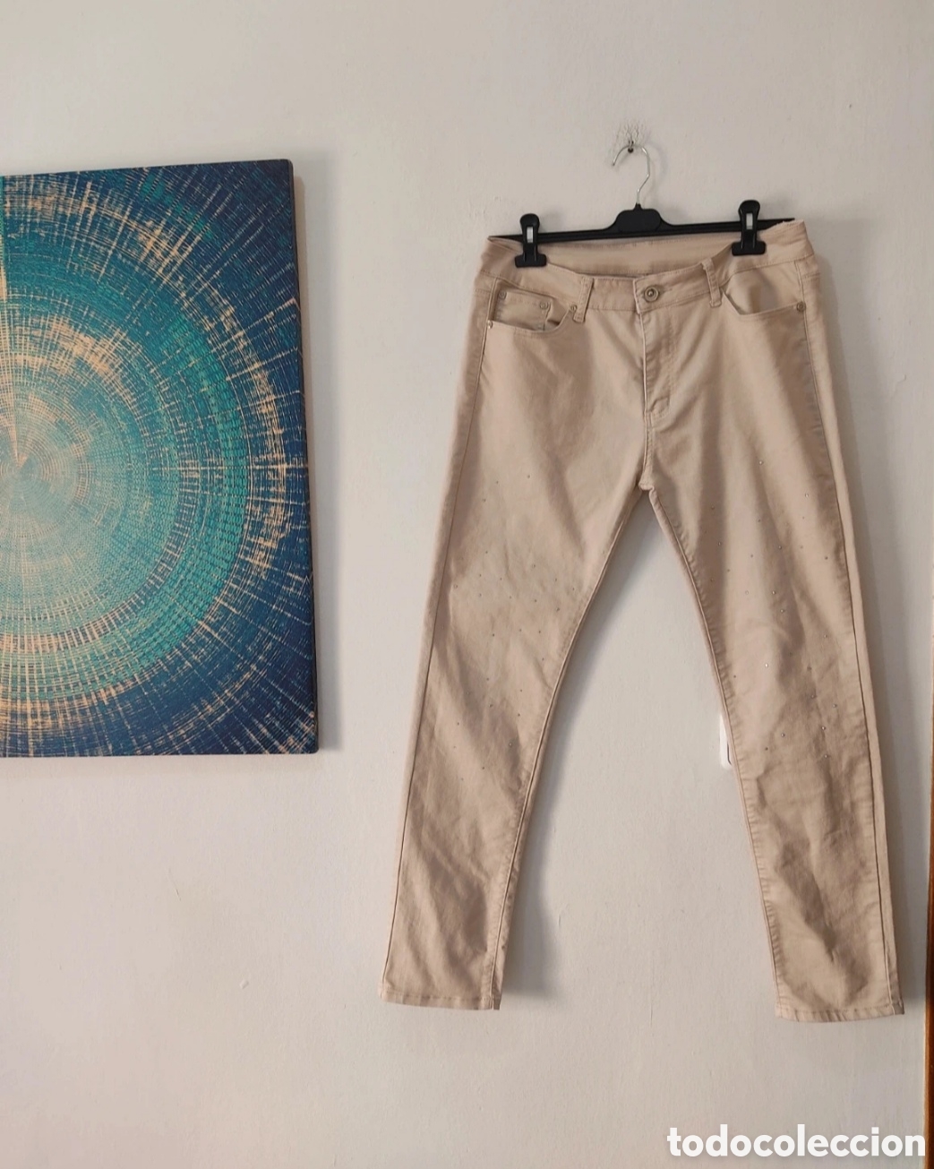 Segunda mano: Pantalones Vaqueros Rectos con Strass para mujer 40-42 - Foto 10