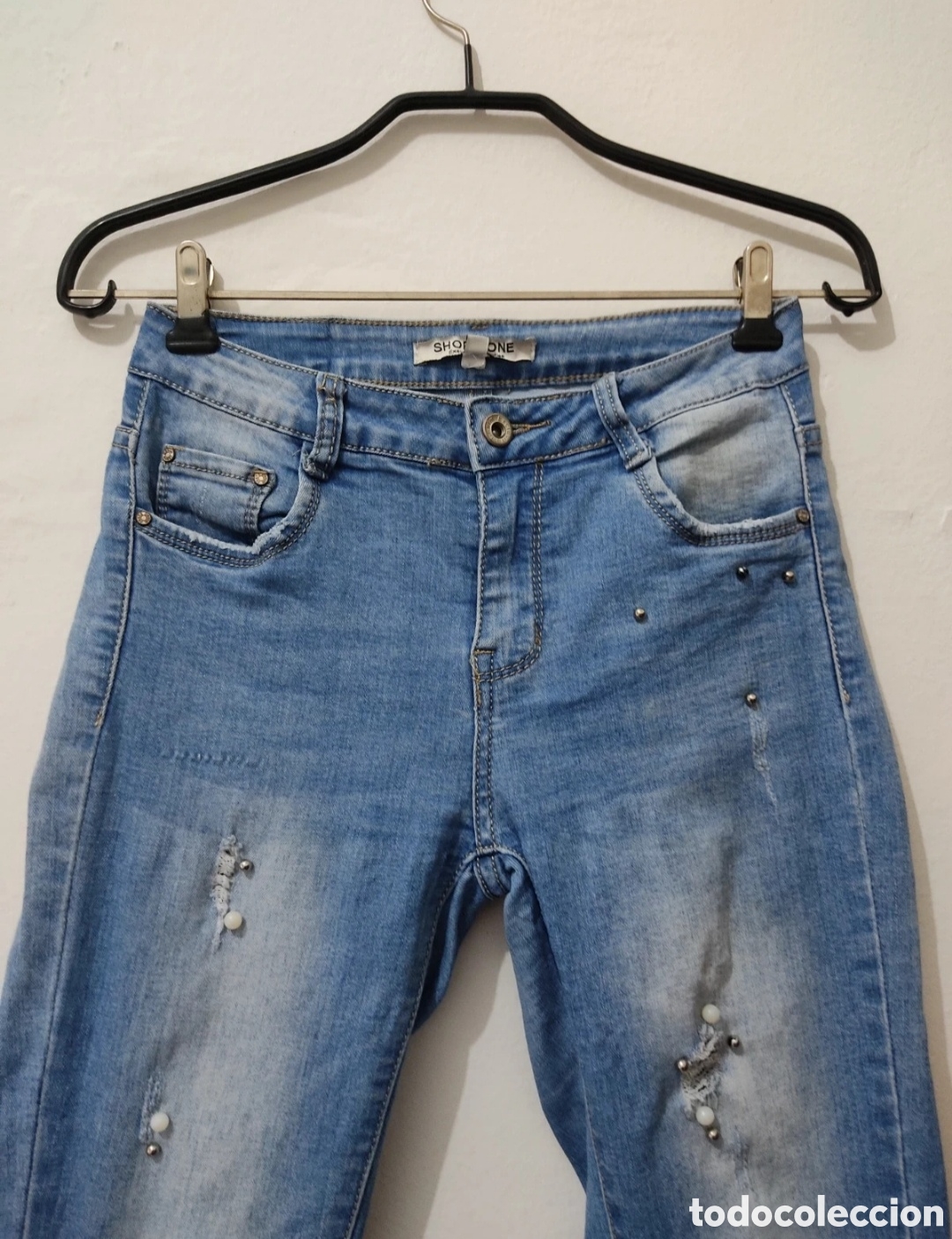 Segunda mano: Vaqueros Pitillo con Pedrer&iacute;a para mujer 34 marca Shop One - Foto 5