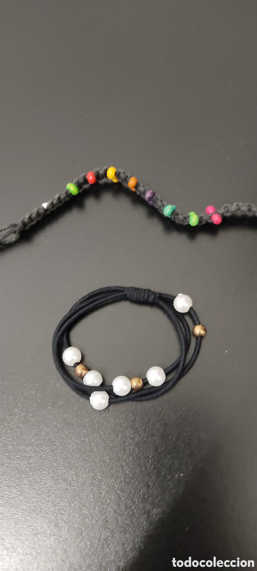 Segunda mano: Set Variado para mujer Pulsera M&aacute;s Coletero Perlas - Foto 5