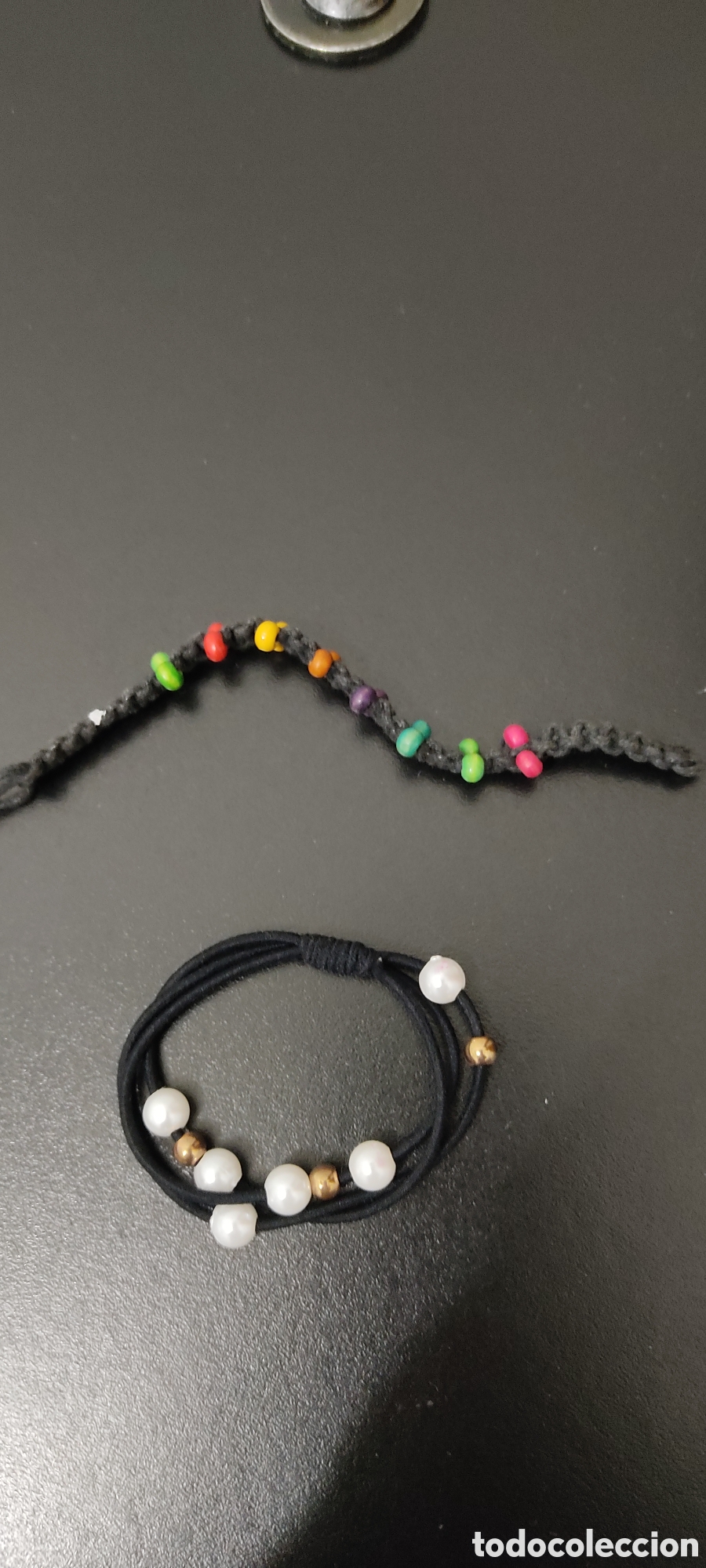 Segunda mano: Set Variado para mujer Pulsera M&aacute;s Coletero Perlas - Foto 6
