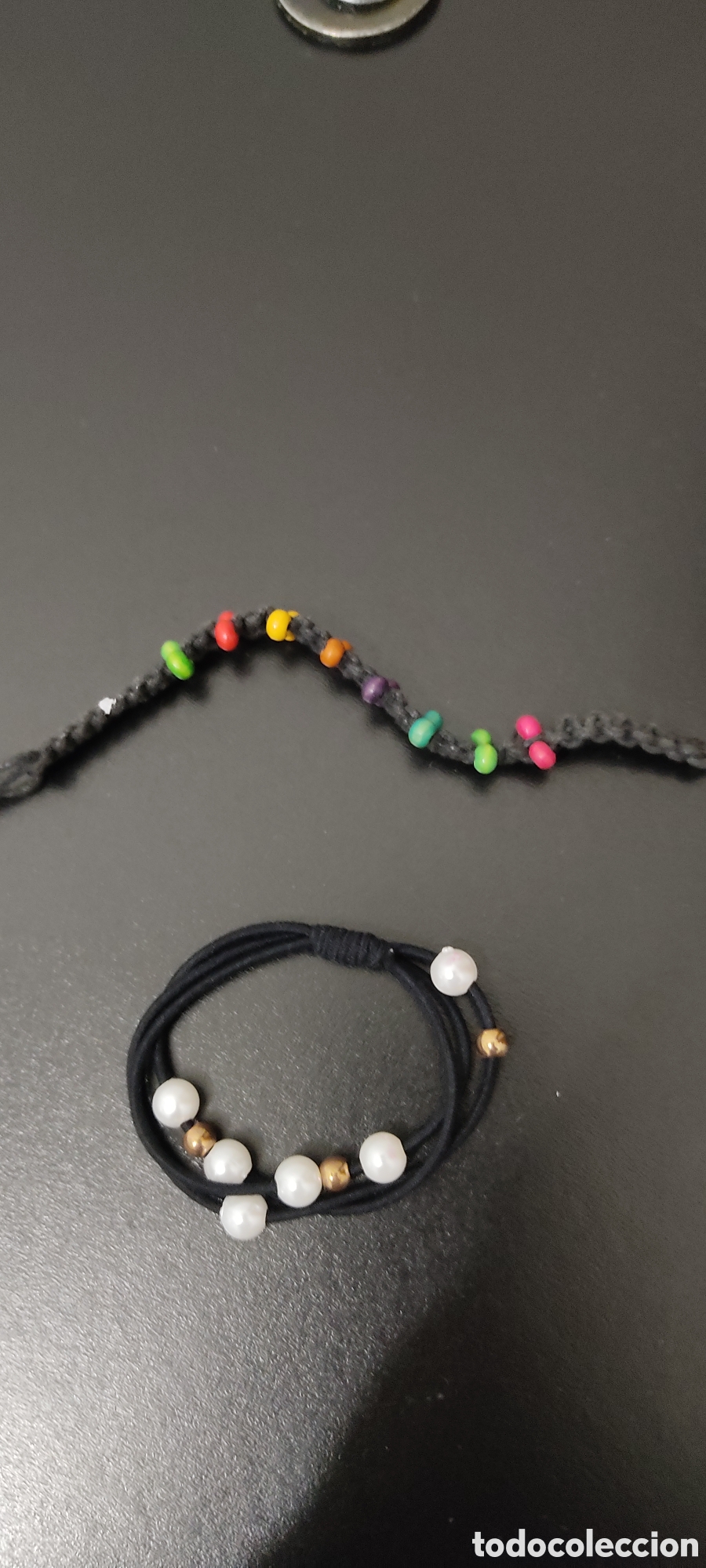 Segunda mano: Set Variado para mujer Pulsera M&aacute;s Coletero Perlas - Foto 8