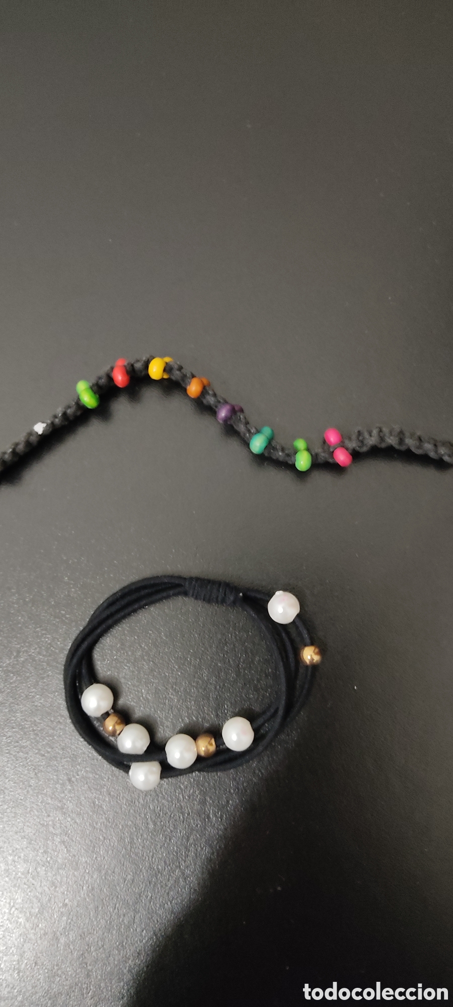 Segunda mano: Set Variado para mujer Pulsera M&aacute;s Coletero Perlas - Foto 19
