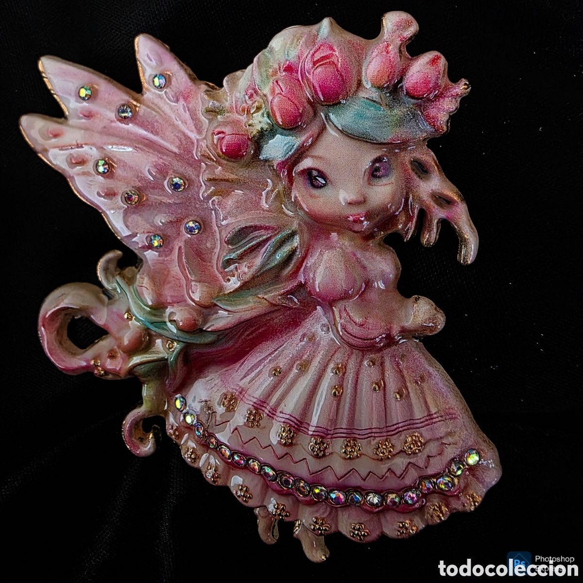Segunda mano: Broche esmaltado hada - Foto 1