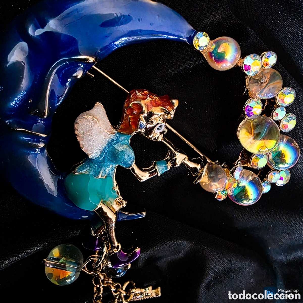Segunda mano: Broche duende flauta en la luna - Foto 2