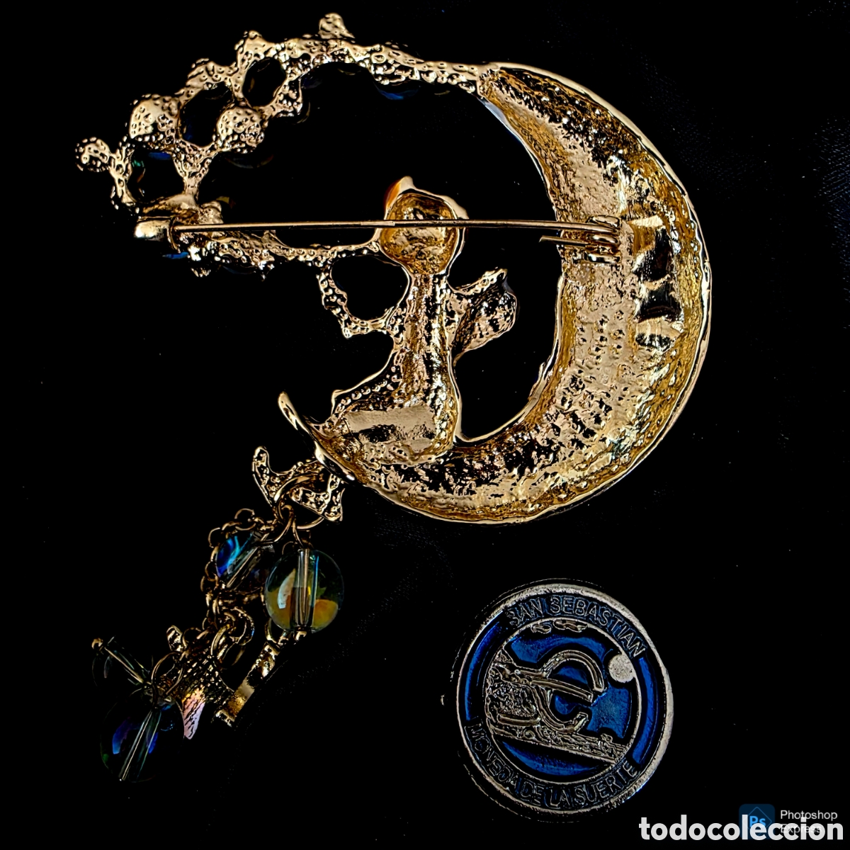 Segunda mano: Broche duende flauta en la luna - Foto 3