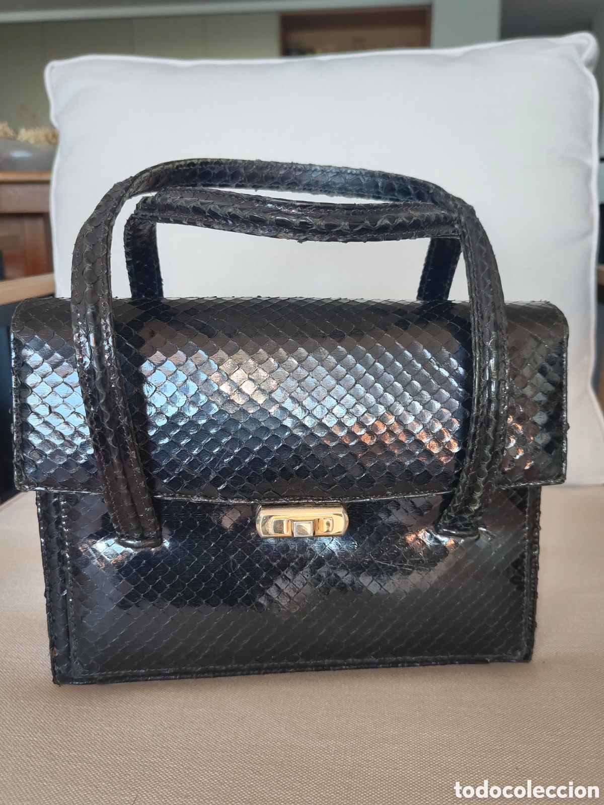 Segunda mano: Bolso de serpiente negro - Foto 2