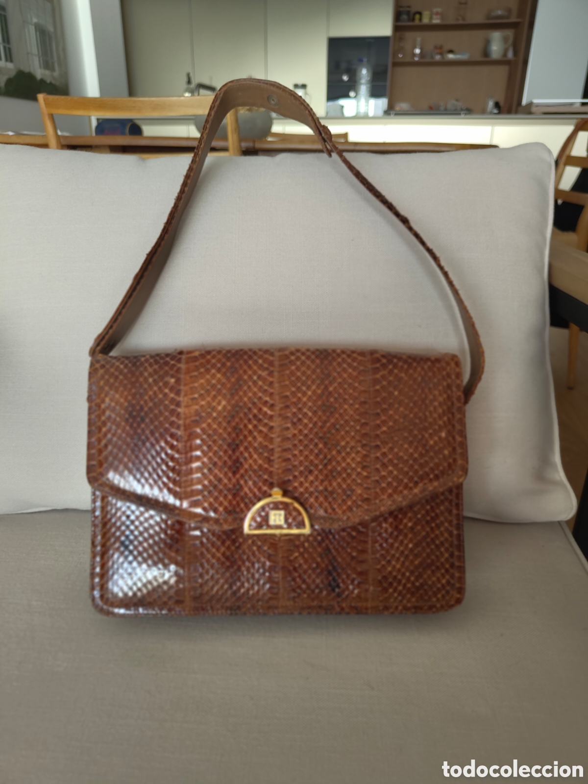 Segunda mano: Bolso de serpiente marr&oacute;n vintage - Foto 2