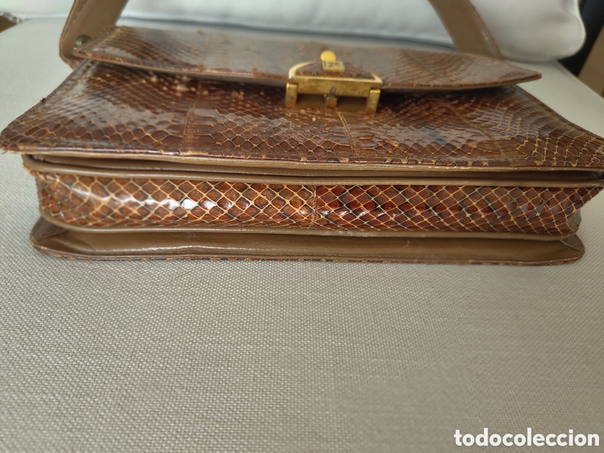 Segunda mano: Bolso de serpiente marr&oacute;n vintage - Foto 3