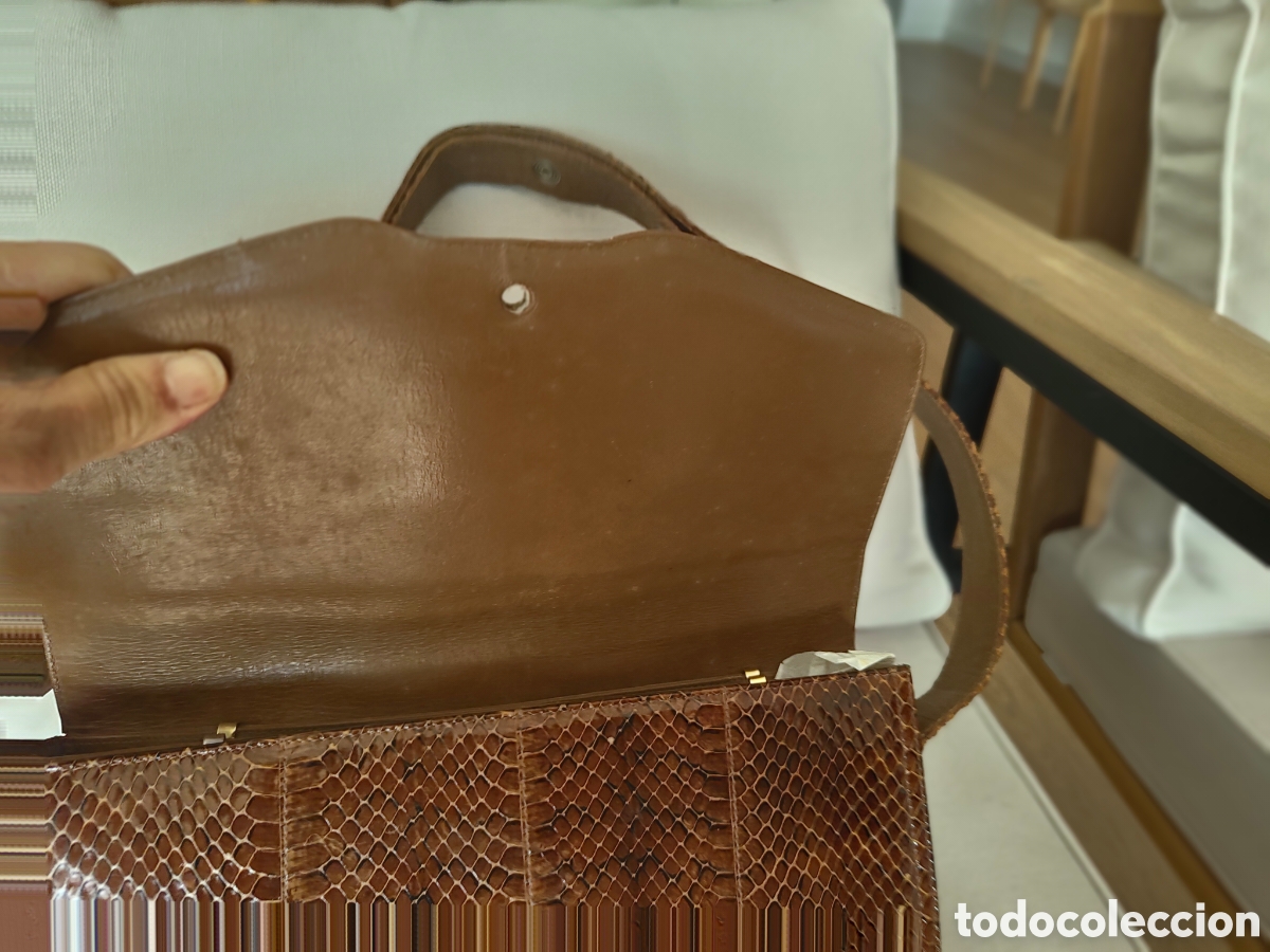 Segunda mano: Bolso de serpiente marr&oacute;n vintage - Foto 5