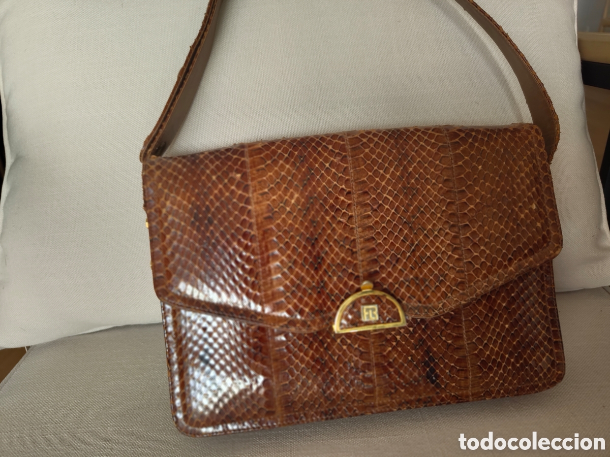 Segunda mano: Bolso de serpiente marr&oacute;n vintage - Foto 1