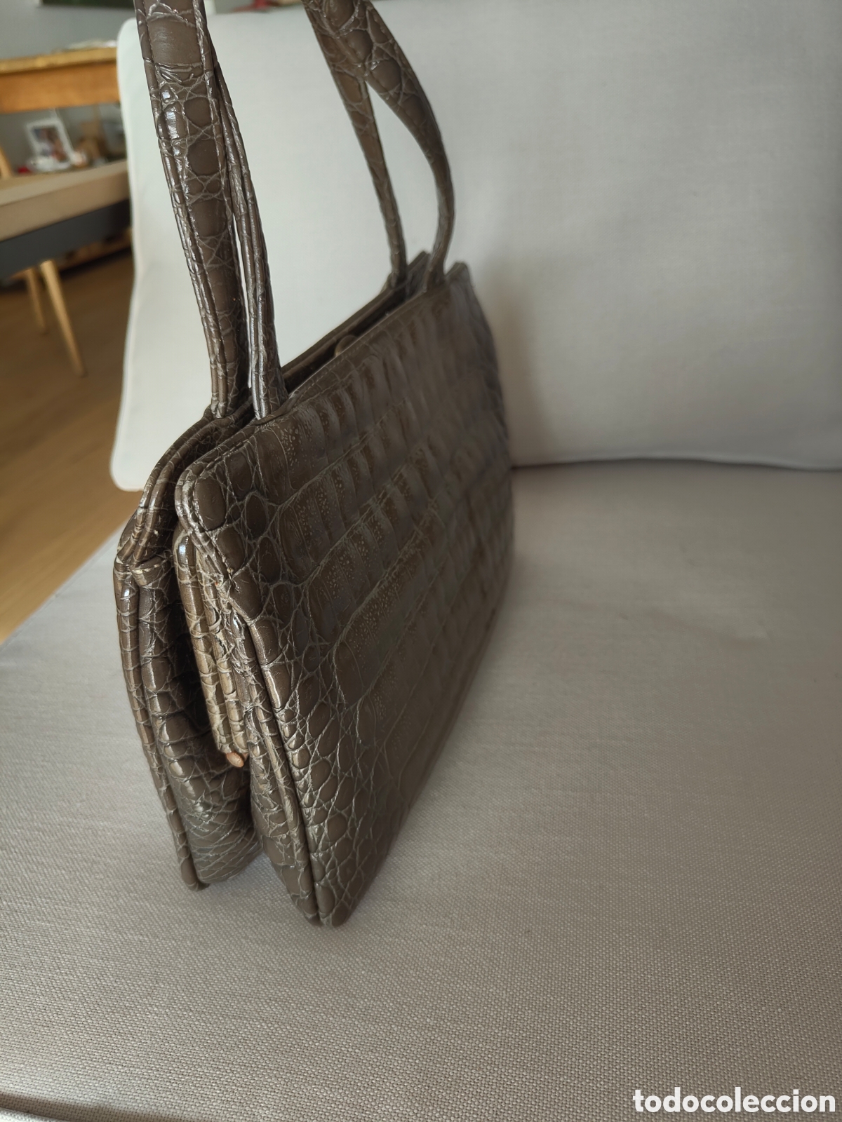 Segunda mano: Bolso impression cocodrilo gris - Foto 3