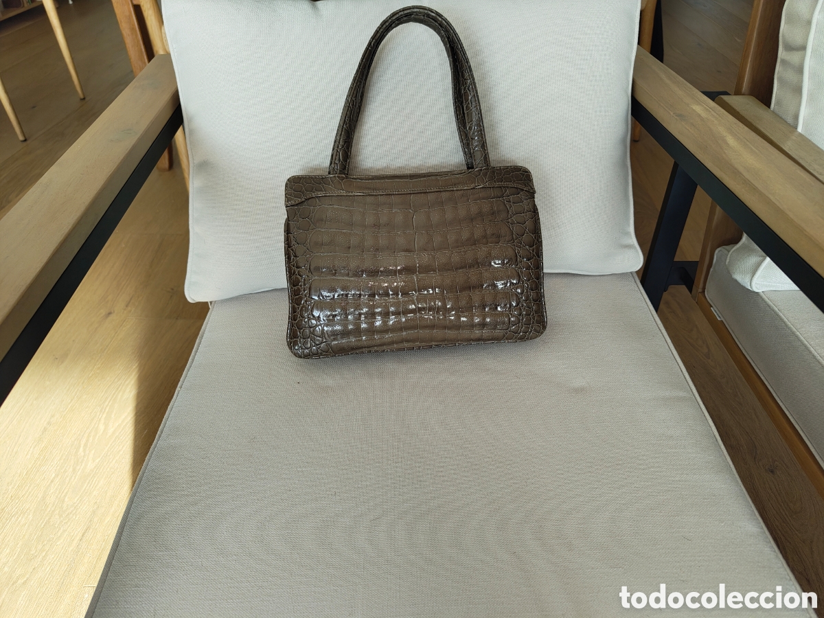 Segunda mano: Bolso impression cocodrilo gris - Foto 1