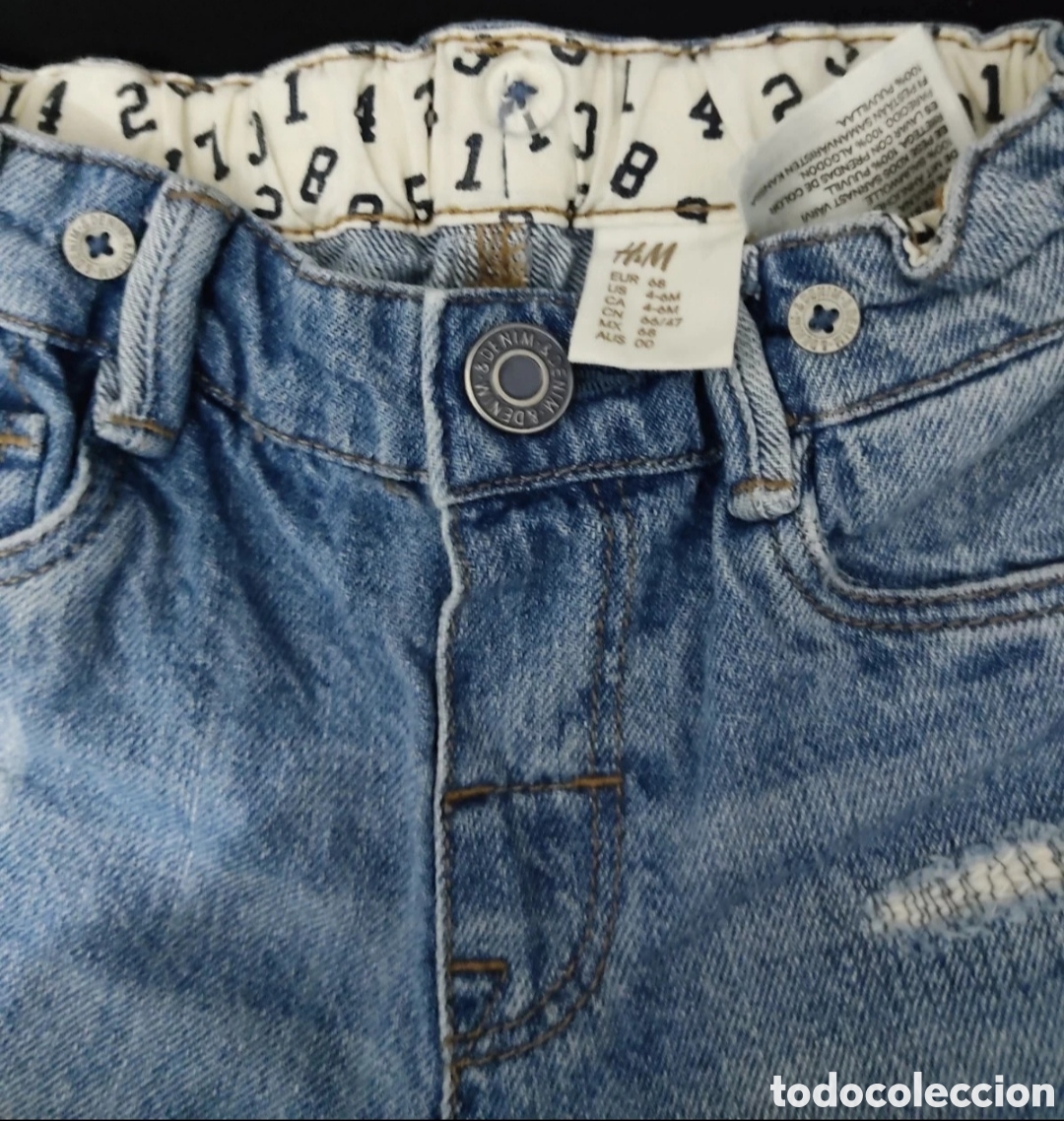 Segunda mano: Vaqueros para Beb&eacute;s de 4-6 meses marca H&M - Foto 4