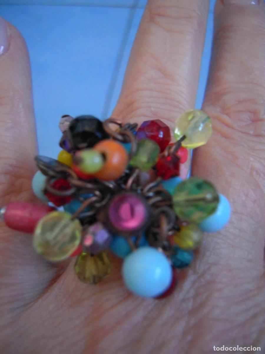 Segunda mano: Anillo blando cuentas multicolor - Foto 7