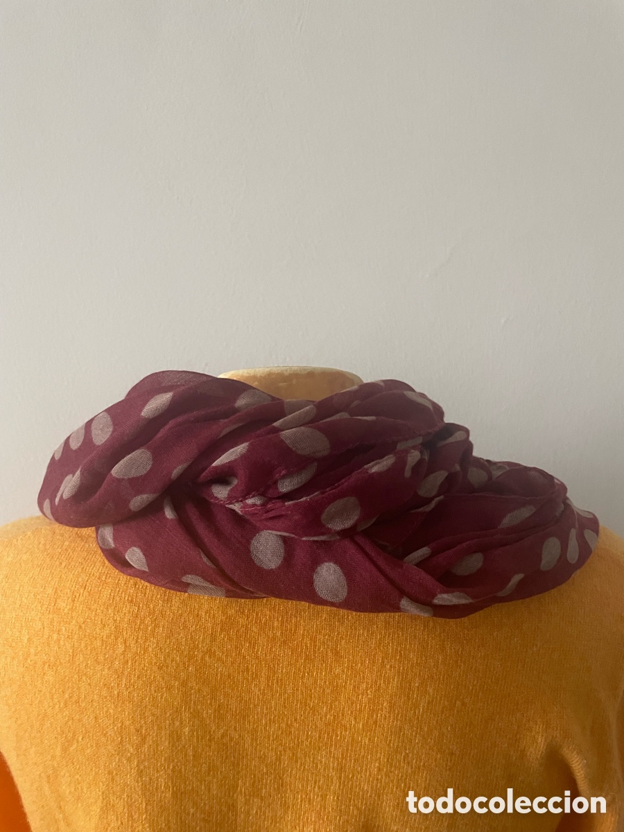 Segunda mano: fular e color burdeos con topos beige de Massimo Dutti - Foto 4