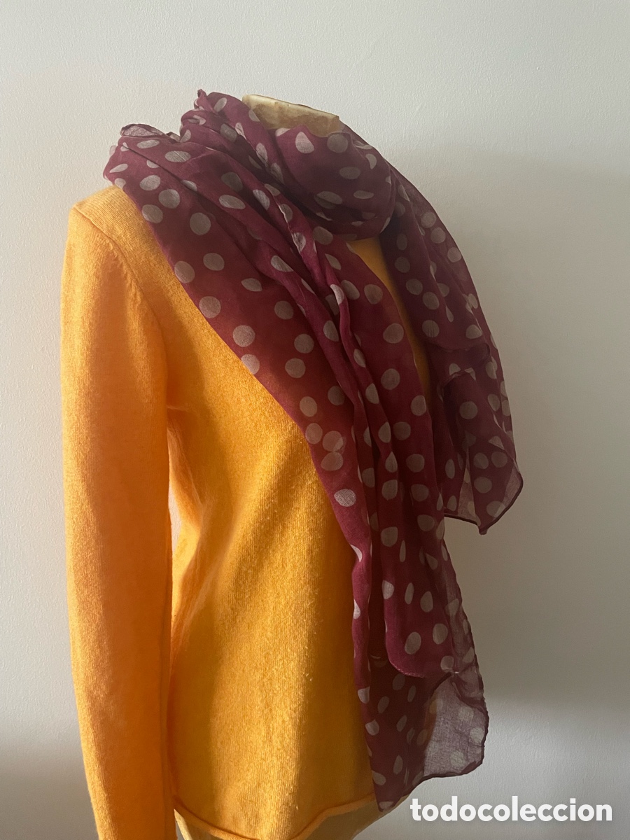 Segunda mano: fular e color burdeos con topos beige de Massimo Dutti - Foto 5