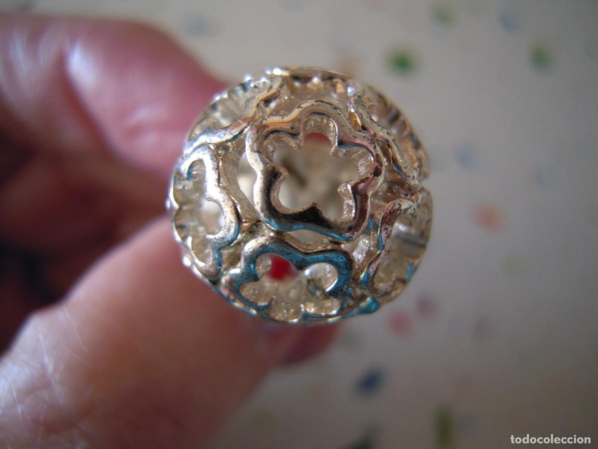 Segunda mano: Anillo bola hueca flores ajustable - Foto 8