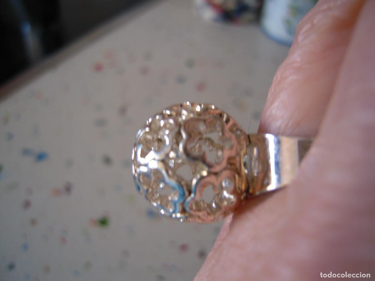 Segunda mano: Anillo bola hueca flores ajustable - Foto 11