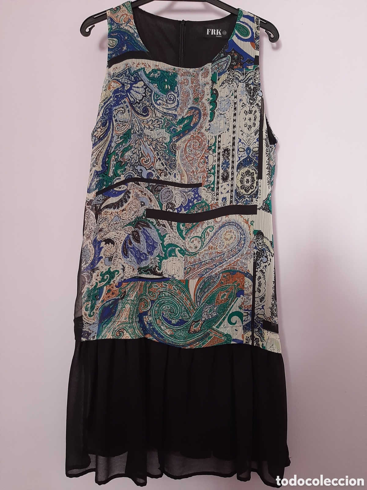 Second-Hand: Vestido de gasa corto estampado 44