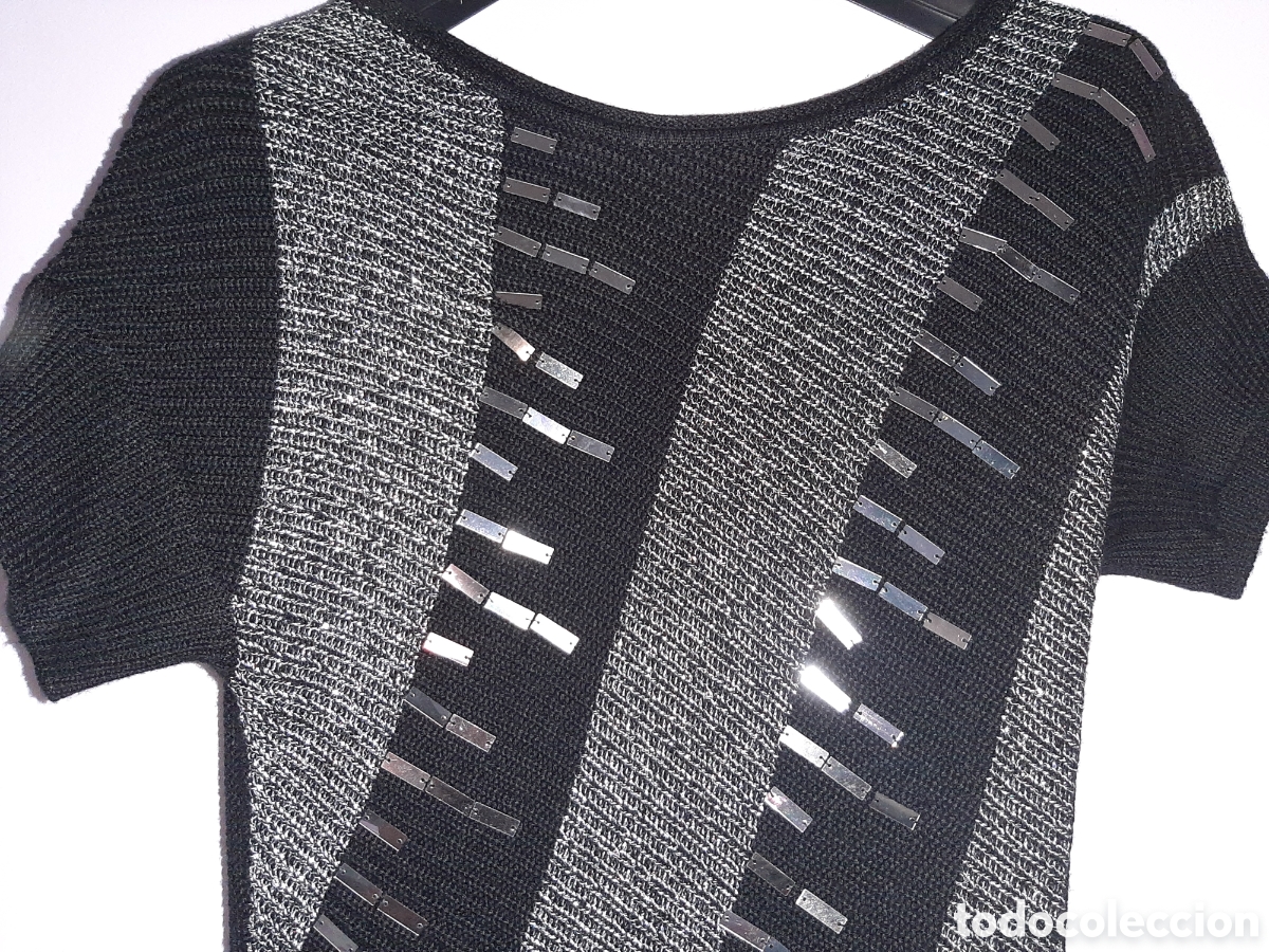 Segunda mano: Vestido de punto negro y gris - Foto 2