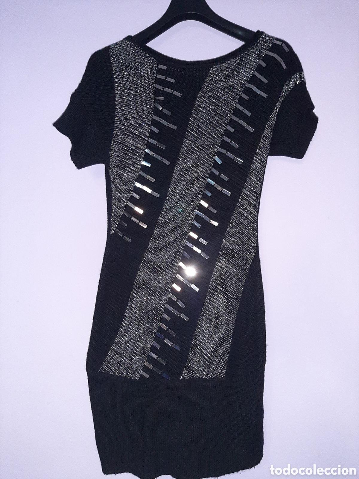 Segunda mano: Vestido de punto negro y gris - Foto 1