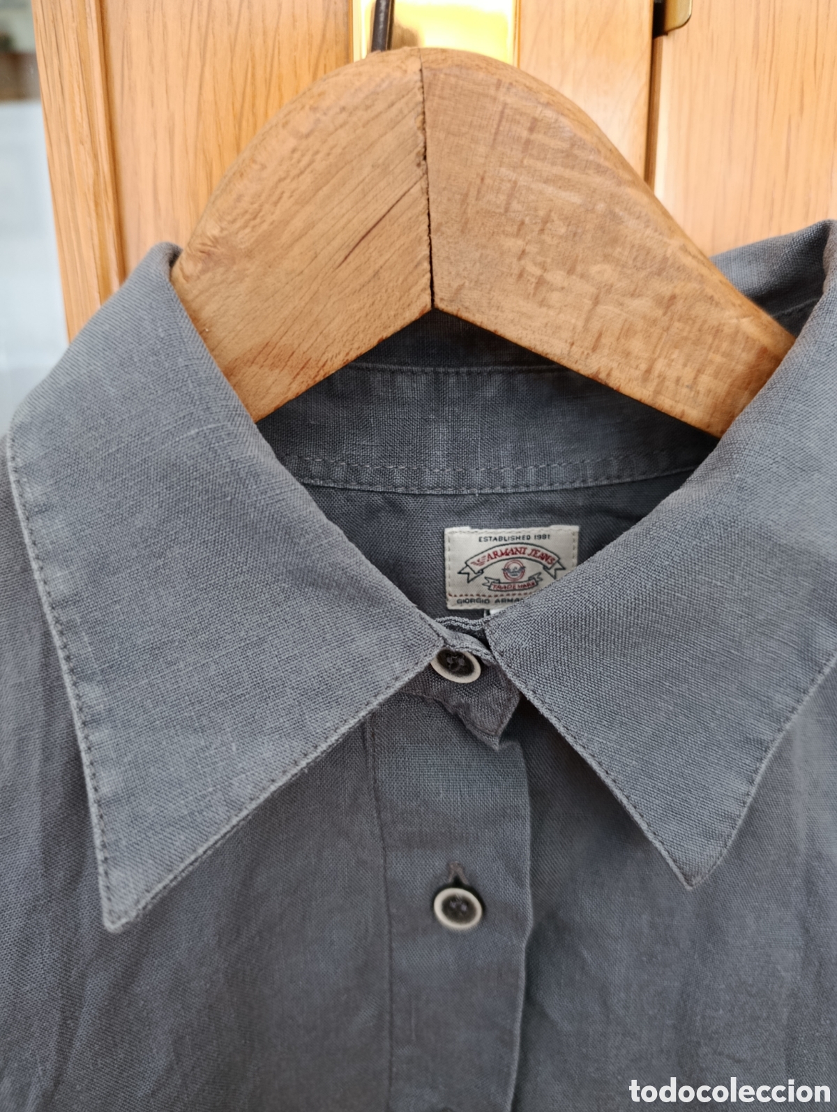 Segunda mano: Camisa gris de hilo Giorgio Armani - Foto 6