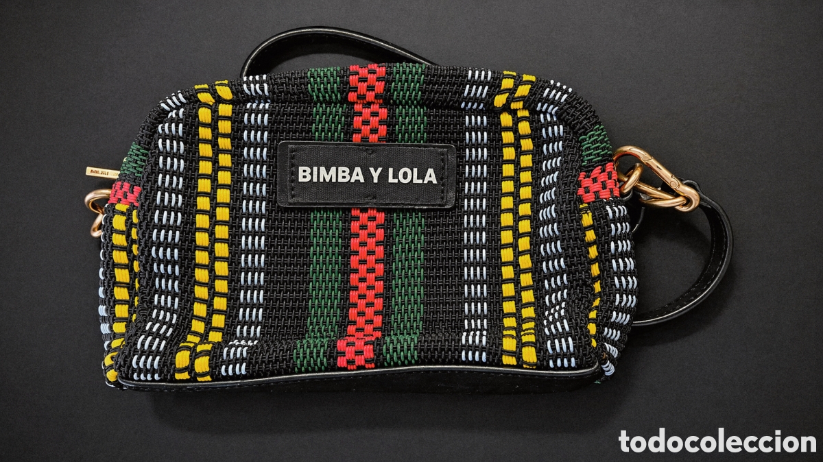 Segunda Mano: Bolso Bimba y Lola multicolor tejido con correa desmontable 25x17 cm