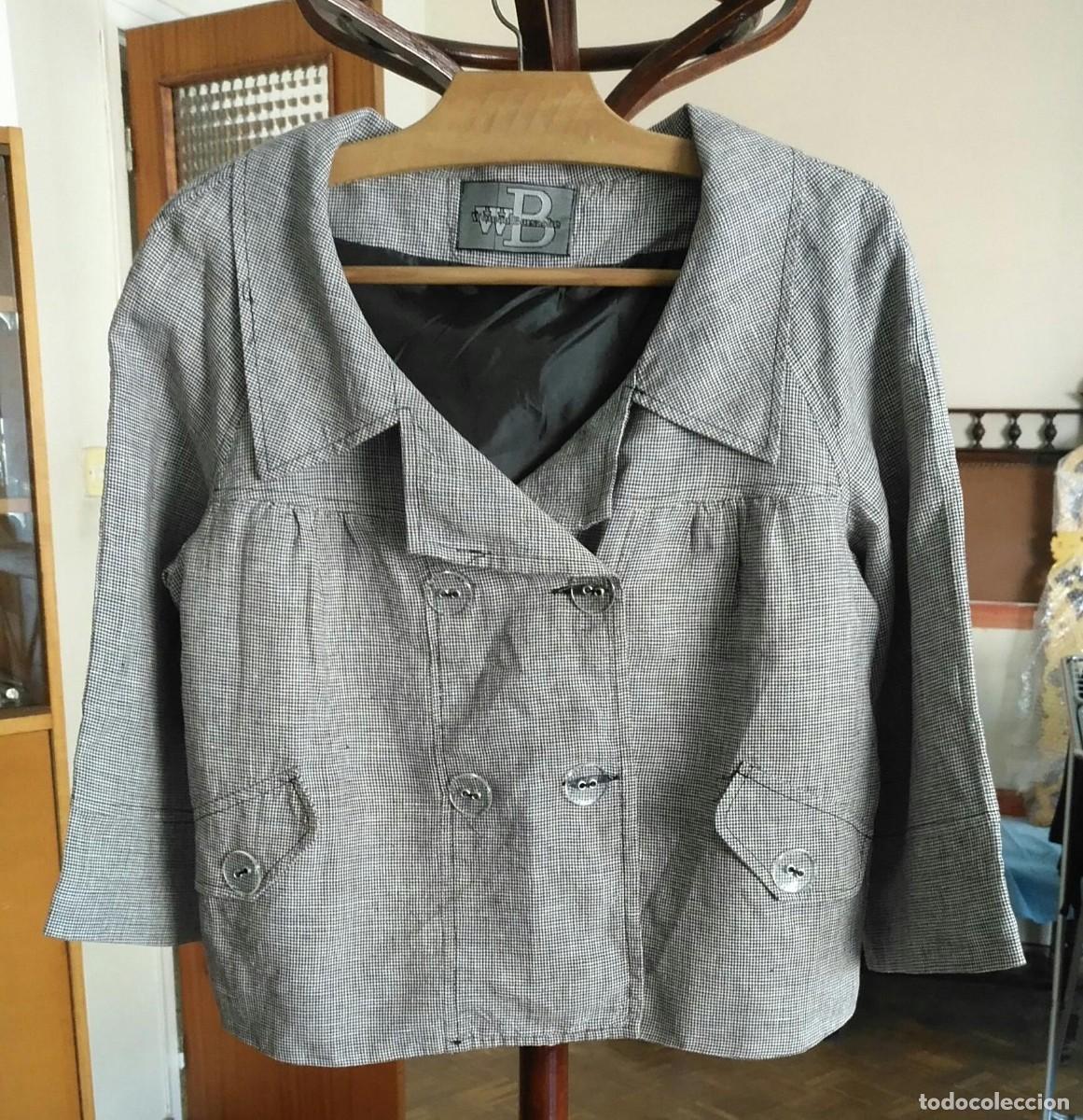 Segunda Mano: Rb 83 Chaqueta americana torera 100%lino - jaspeada gris - Woman Borsache
