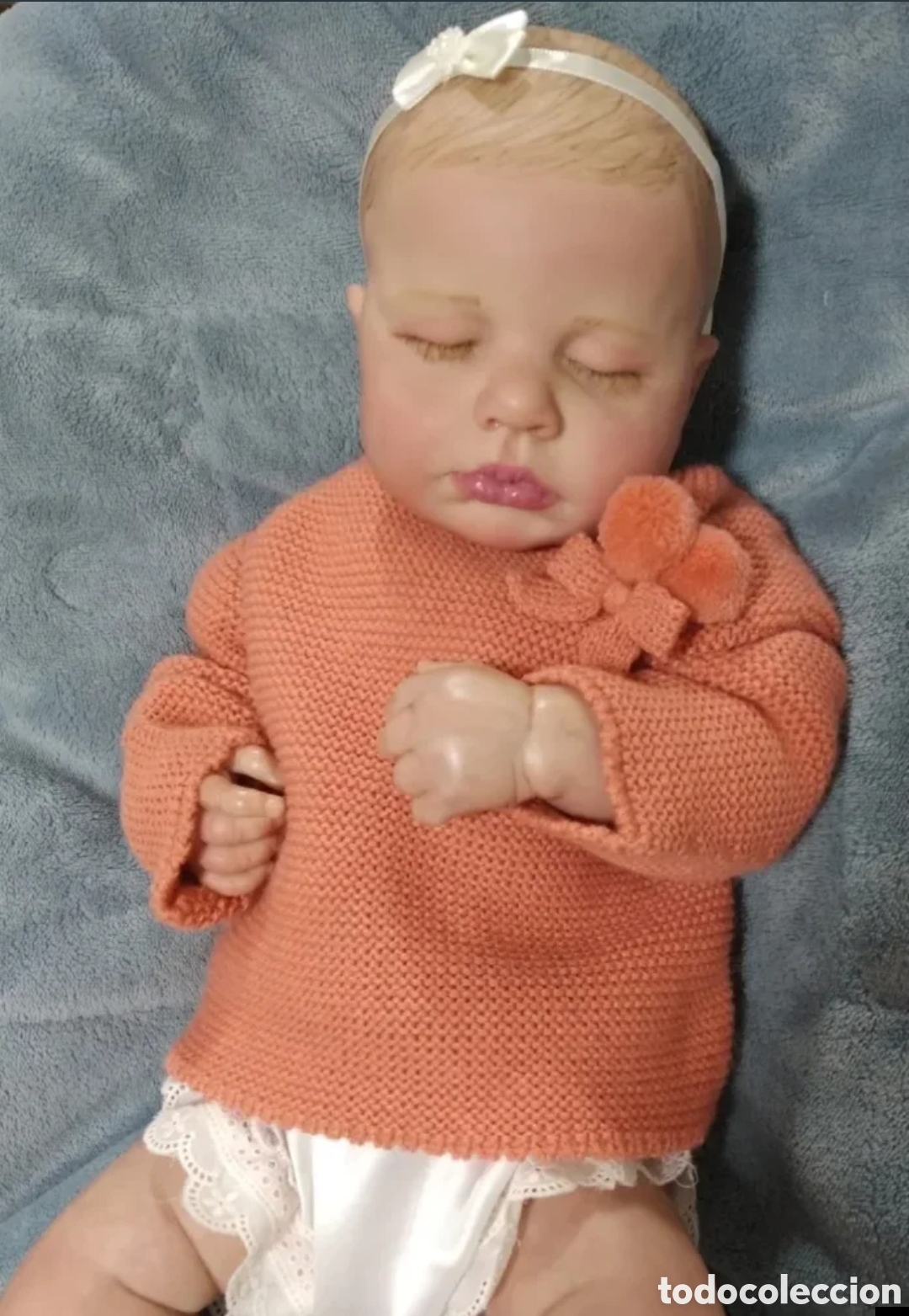 Segunda Mano: Jersey de punto para beb&eacute; en color coral 1 mes