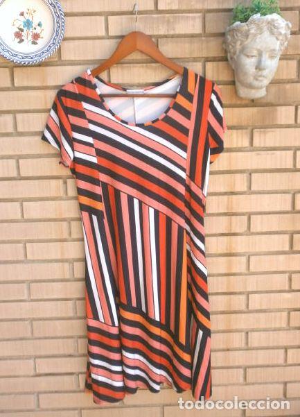 Segunda Mano: Vestido Banco Azzanar Talla 42 Poliester - Fabricado en Valencia (Espa&ntilde;a)