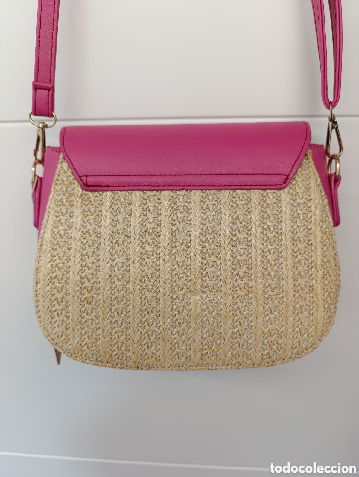 Segunda mano: Bolso Pink oasis rafia - Foto 4