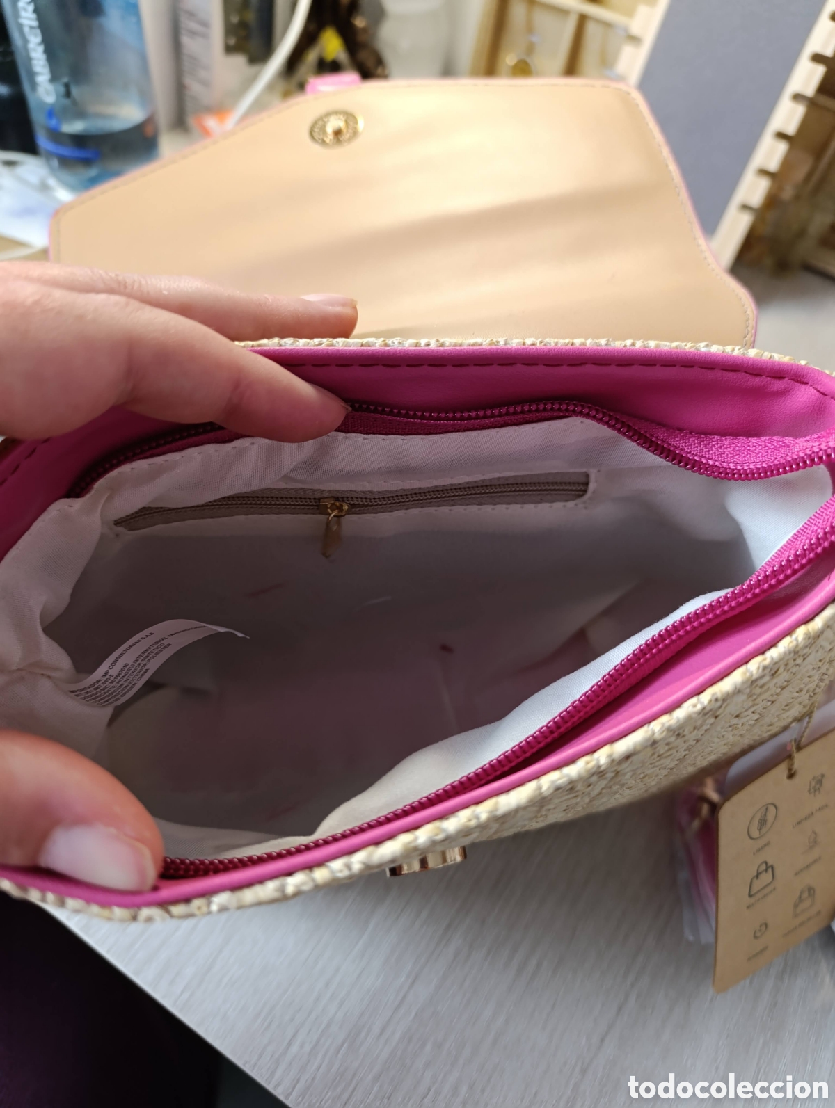Segunda mano: Bolso Pink oasis rafia - Foto 5