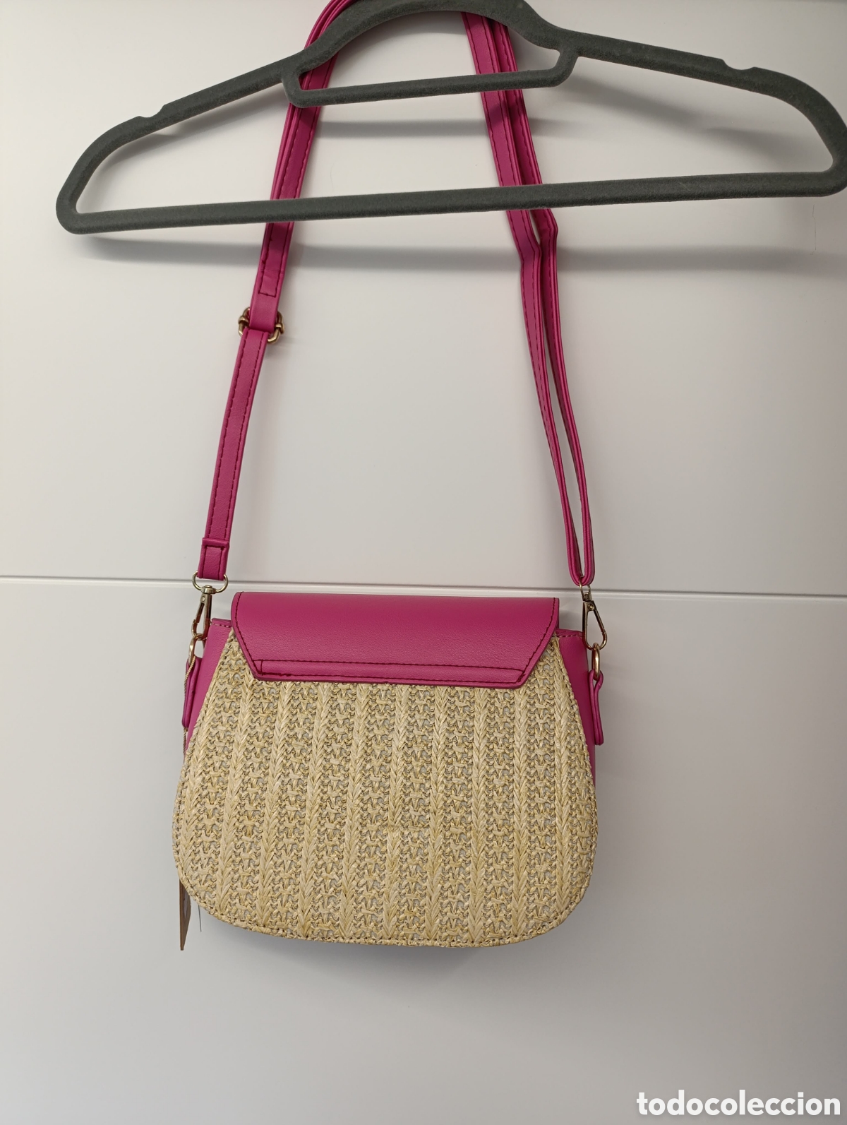 Segunda mano: Bolso Pink oasis rafia - Foto 6