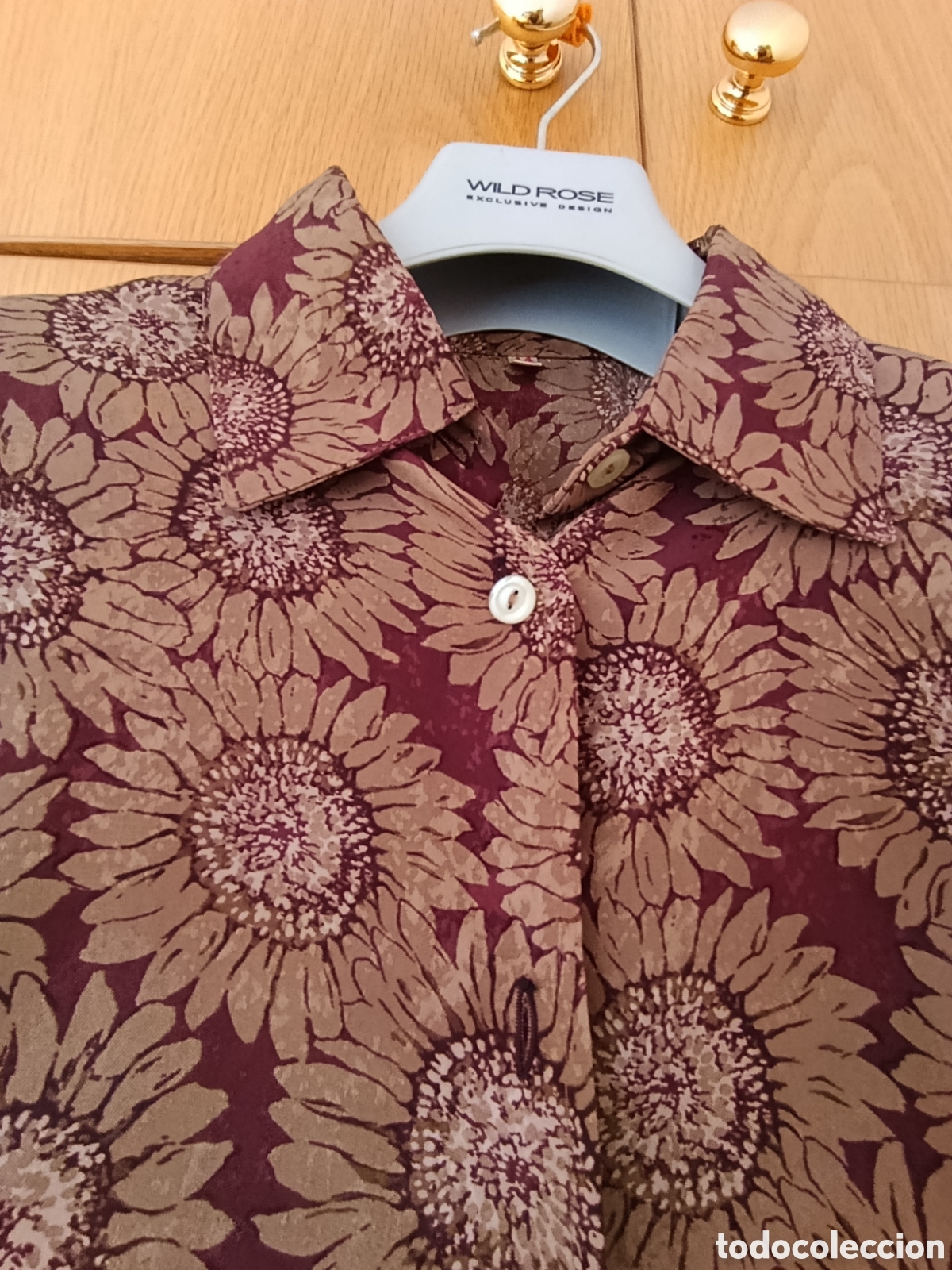 Segunda mano: Camisa blusa se&ntilde;ora en tonos marrones - Foto 2