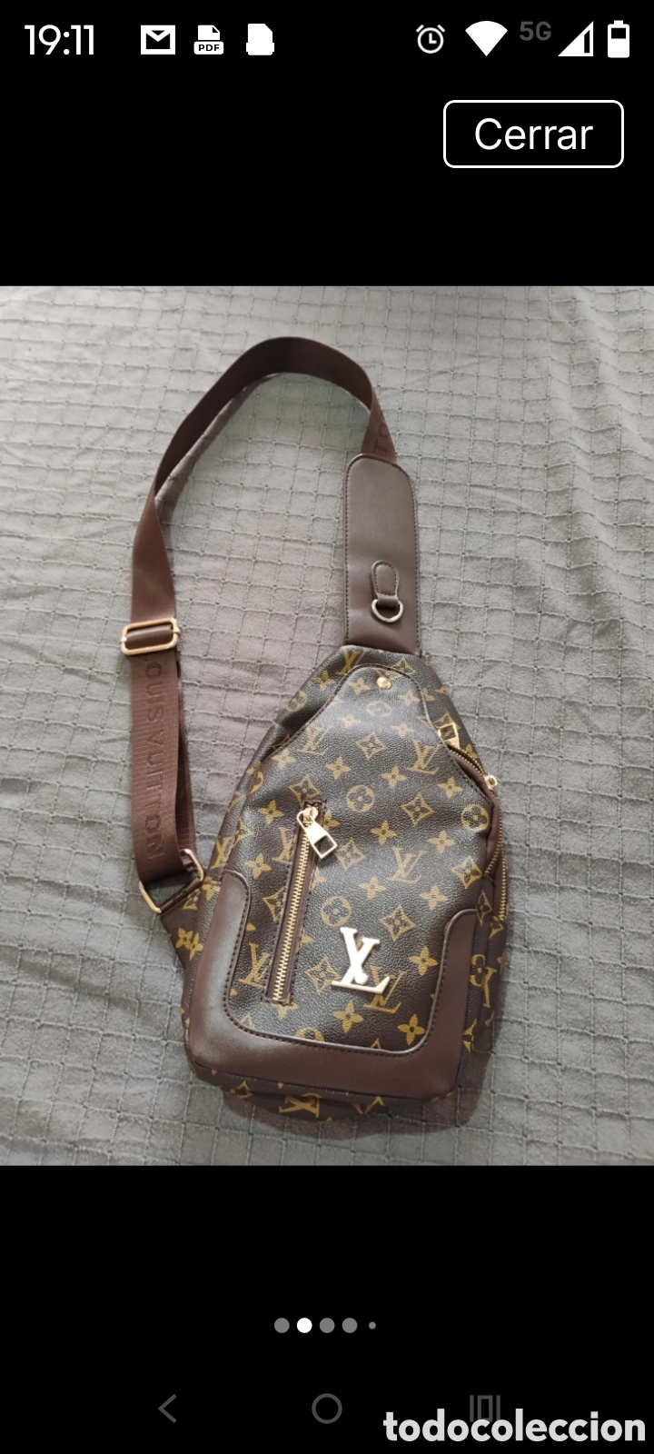 Segunda Mano: Mochila,bolso marr&oacute;n con logotipo