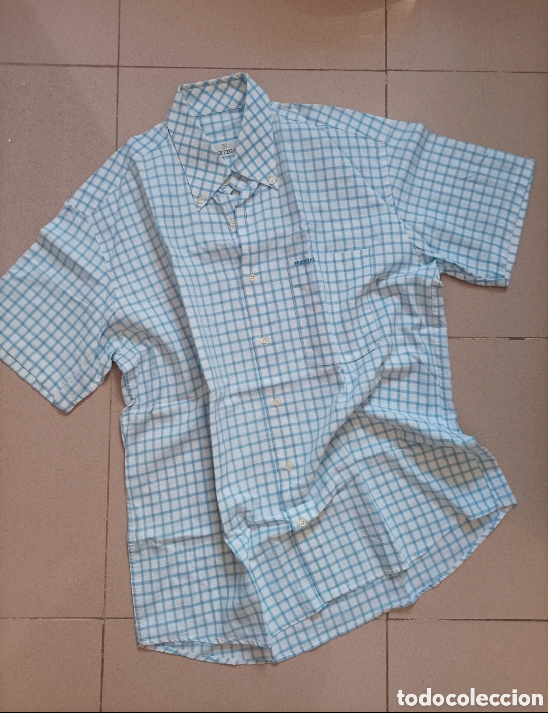 Segunda Mano: Camisa Pertegaz Cuadros Azul y Blanco &ndash; Talla XL